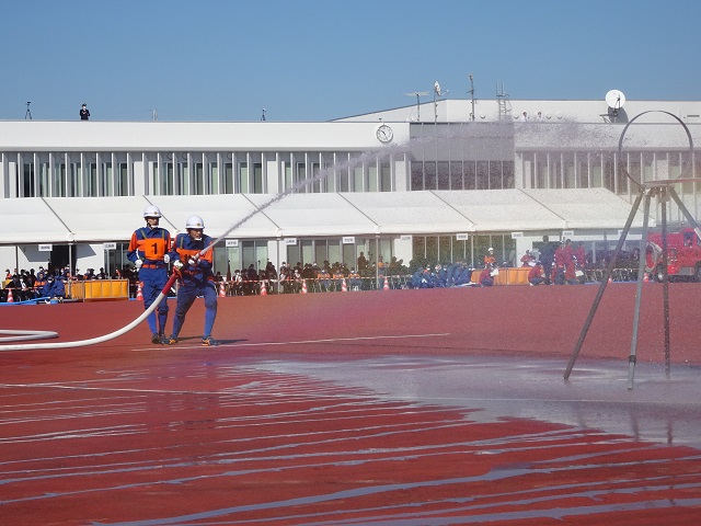 亀山市消防団・小型ポンプ操法（実技）